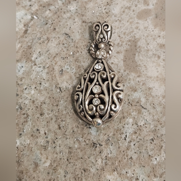 Brighton Bibi Scroll Pendant with Rhinestones - Picture 1 of 3